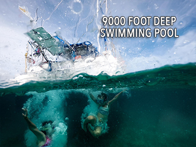 9000 foot deep swimming pool